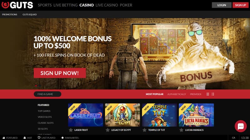 guts casino canada